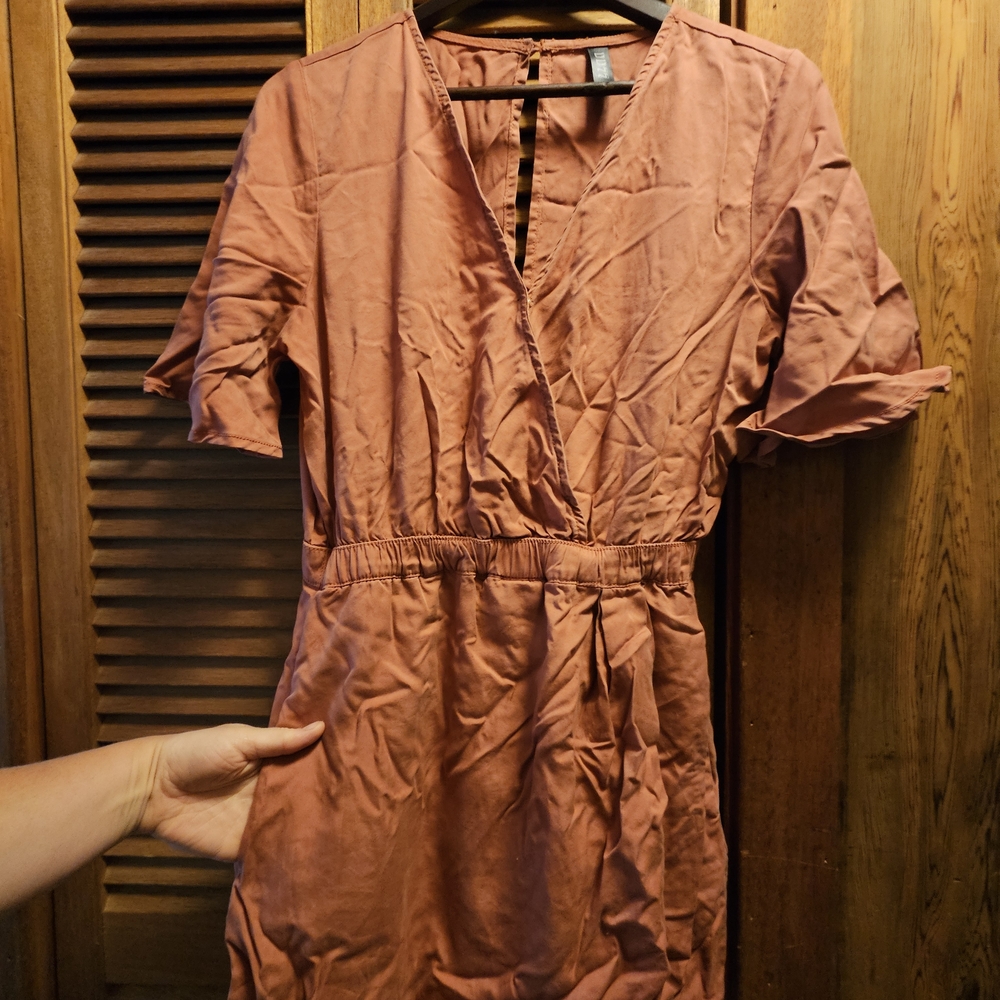 SOLD Clay Pink Hidden Shorts Romper Dress Super Soft Tencel!